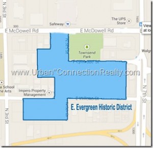 east evergreen historic district map